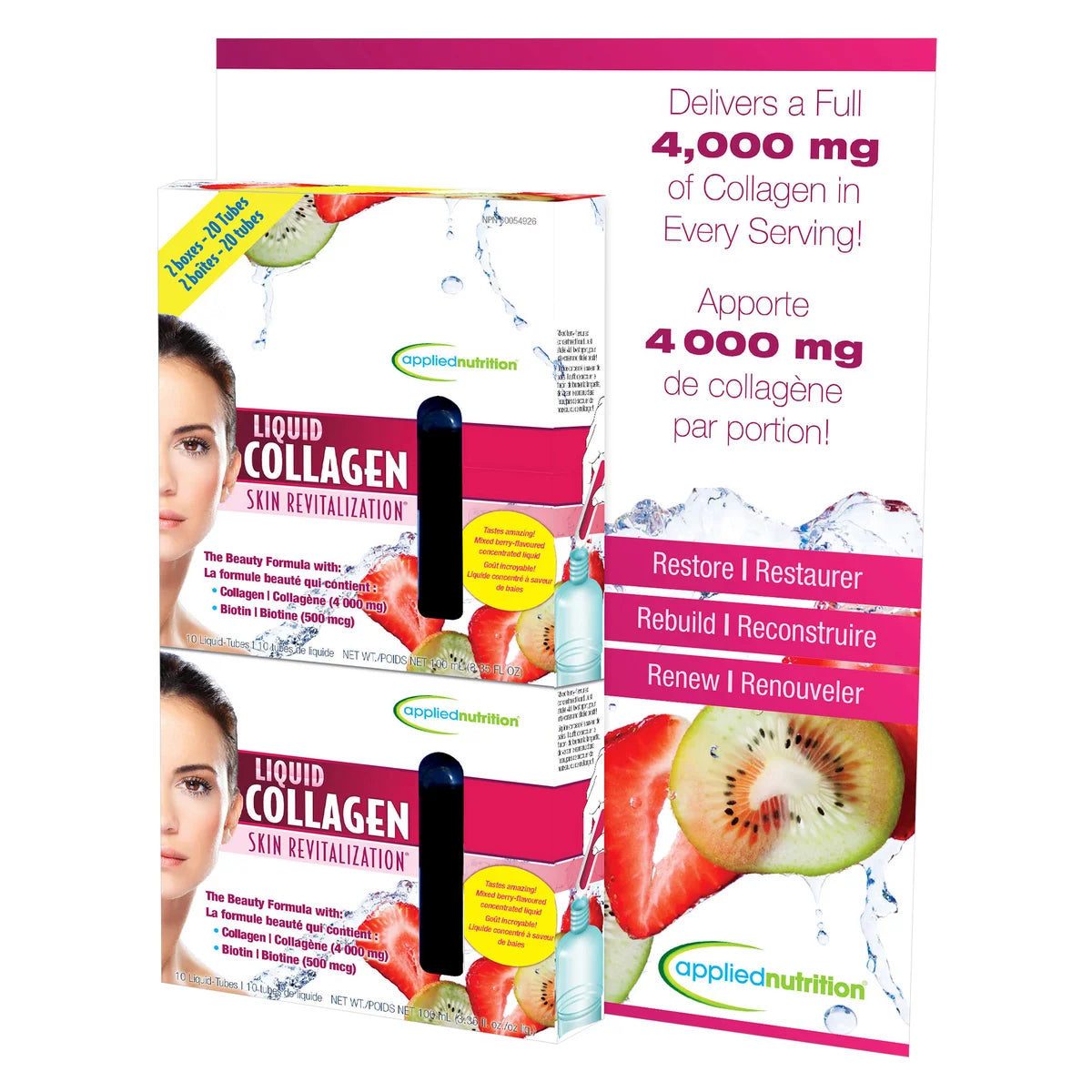 Applied Nutrition Liquid Collagen Skin Revitalization, 20-count