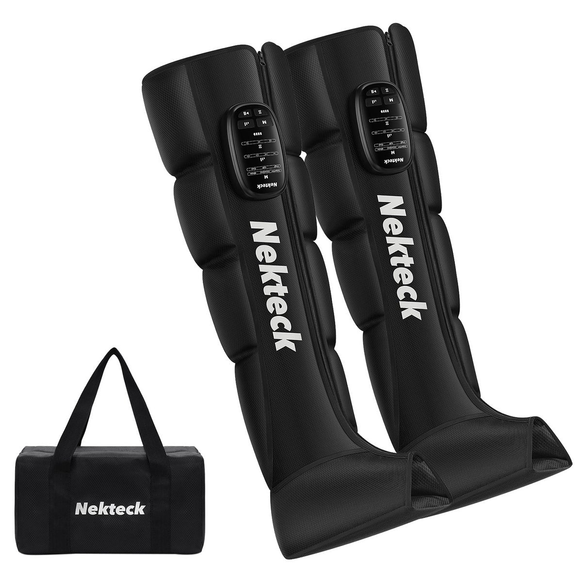 Nekteck Cordless Air-Compression Full-Zipper Leg Massagers