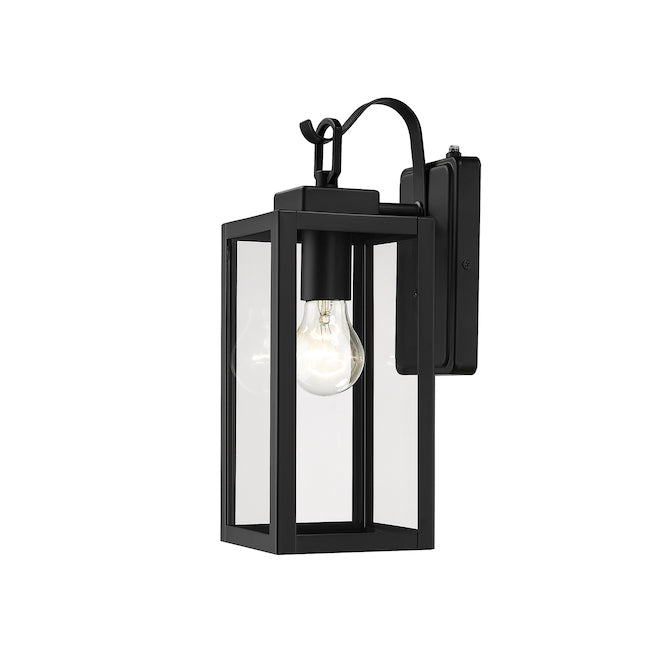 OVE Decors Rye Outdoor Wall Light, 13.84 in., Black, 1-Pack
