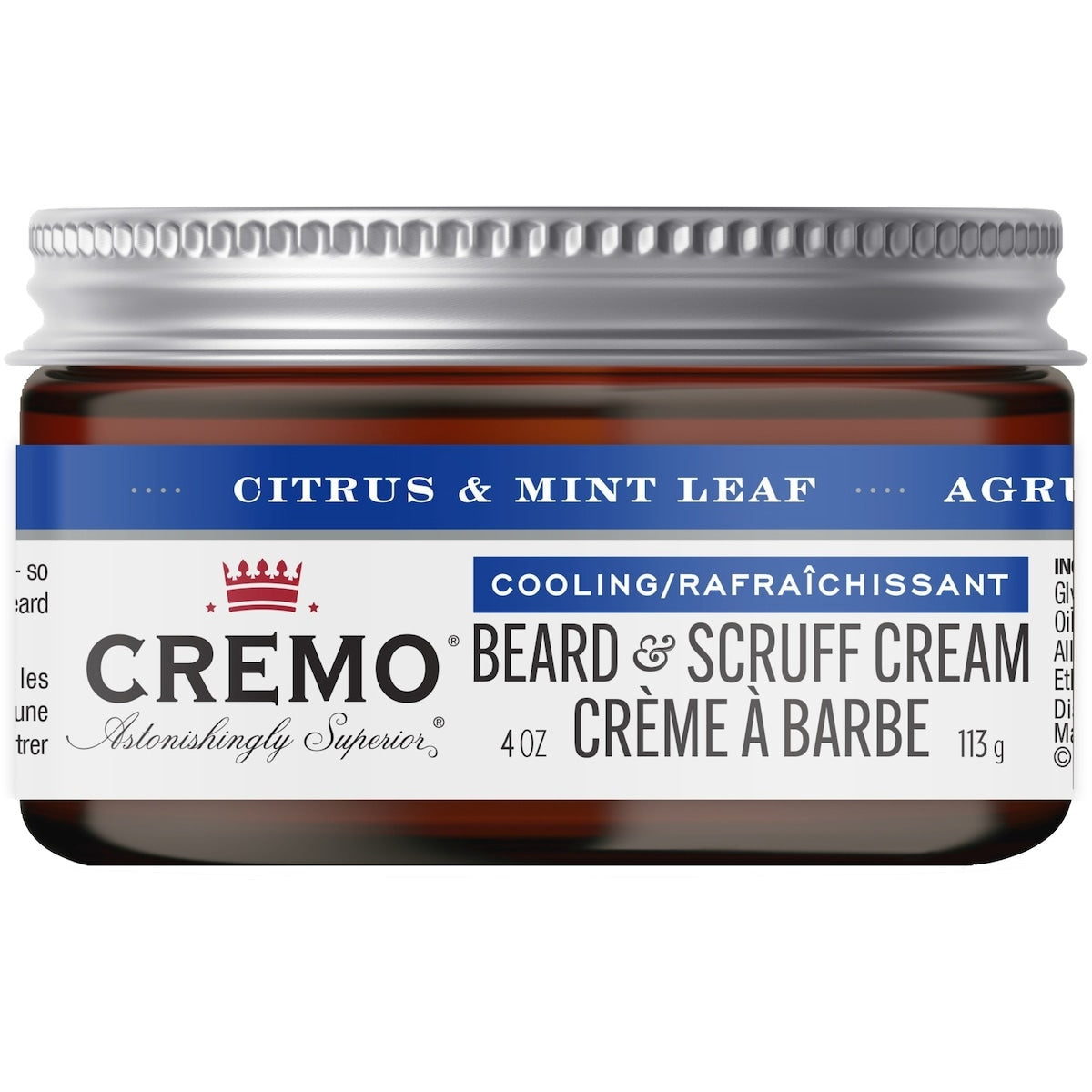 Cremo Cooling Beard & Scruff Cream Citrus Mint Leaf