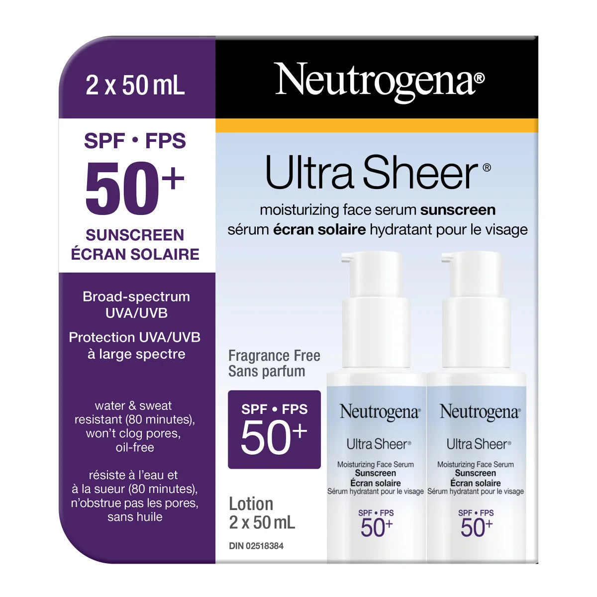Neutrogena Face Serum Spf 50 2 X 50ml