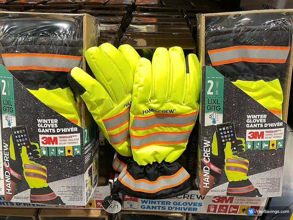 Handcrew Hi-Vis Gloves, 2 Pairs