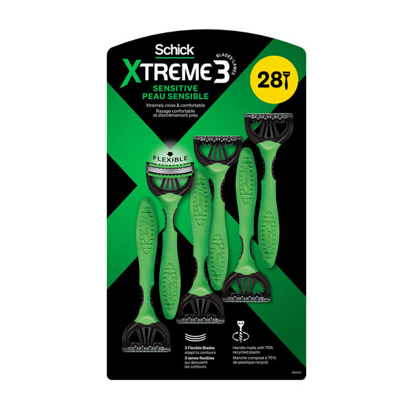 Schick Men's Xtreme 3 Sensitive Skin 28 Razors