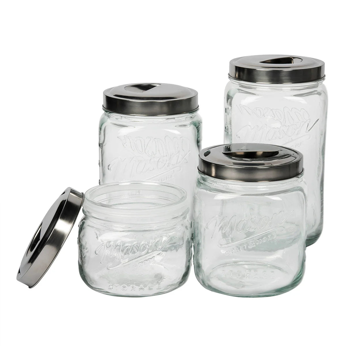 Mason Craft & More 4-piece Glass Canister Set