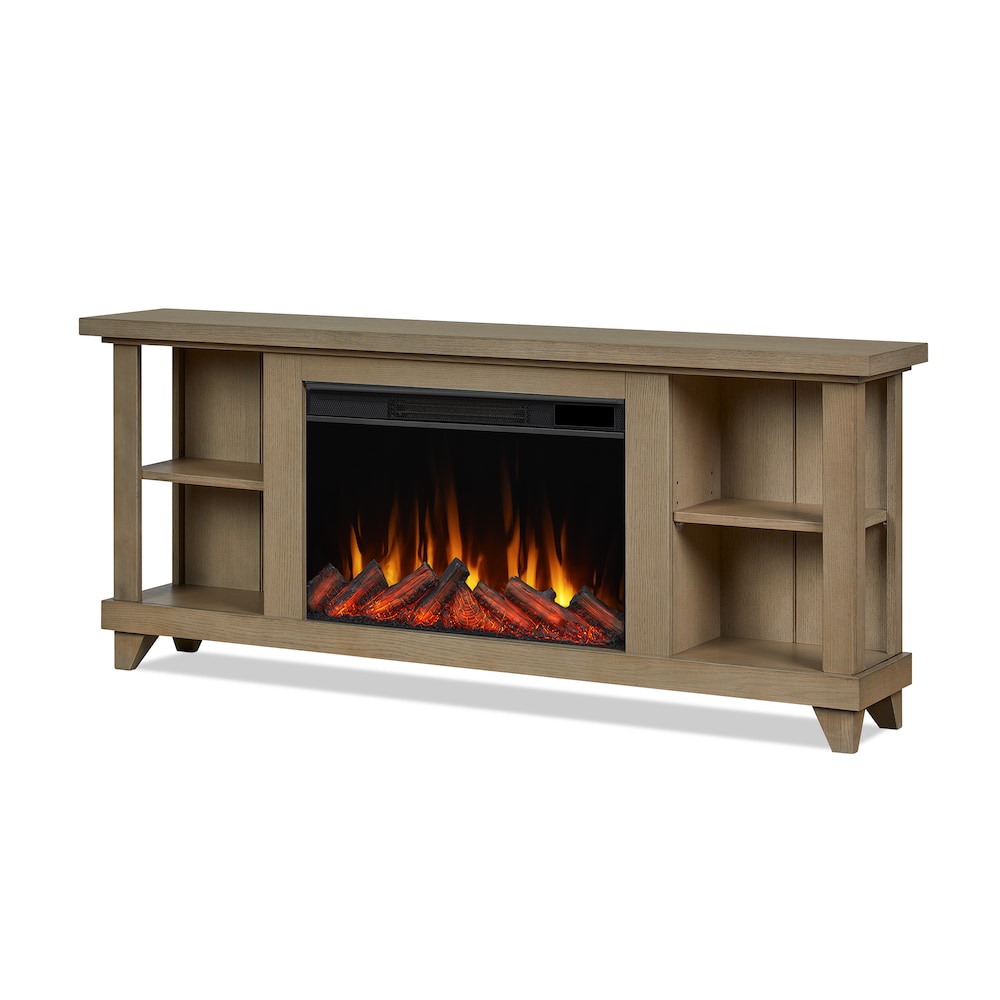 Real Flame Penrose 58-inch Electric Fireplace TV Stand in Driftwood