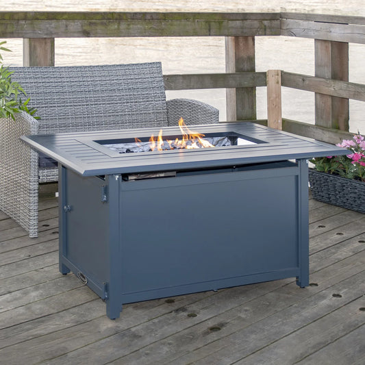 Gale Rectangular Aluminum Convertible LP/NG Fire Table