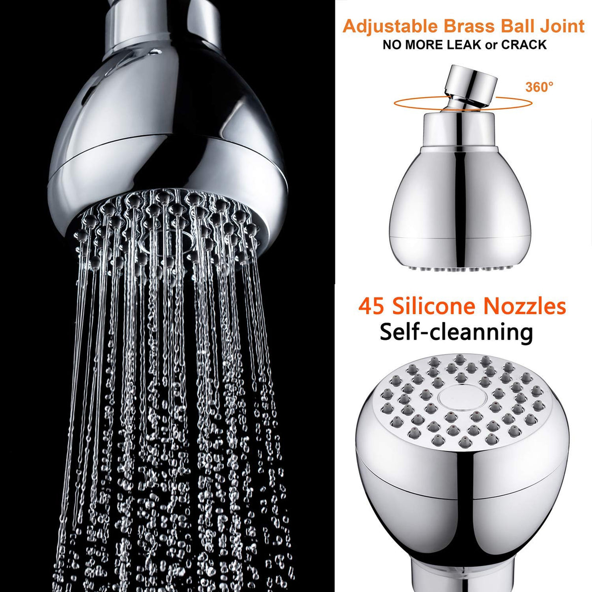 3-Inch High-Pressure Shower Head