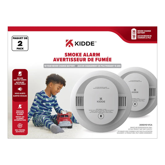 Kidde Battery Operated Smoke Alarm, 2-pack
