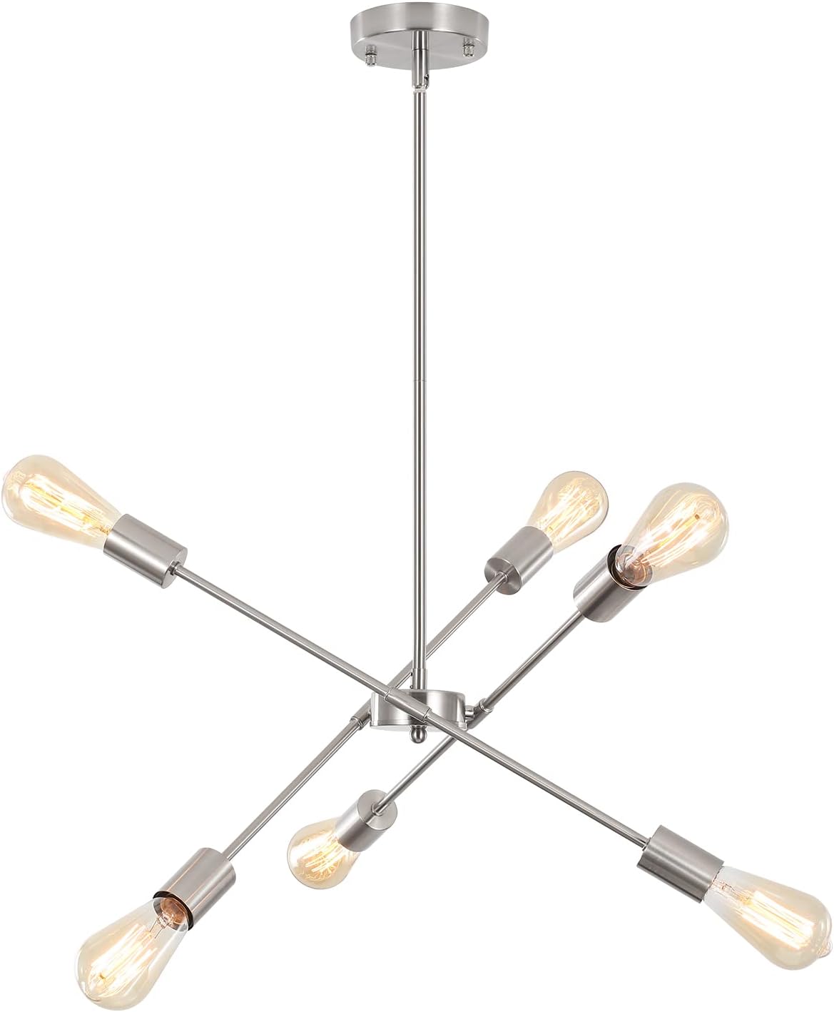 6-Light Ceiling Pendant, Silver