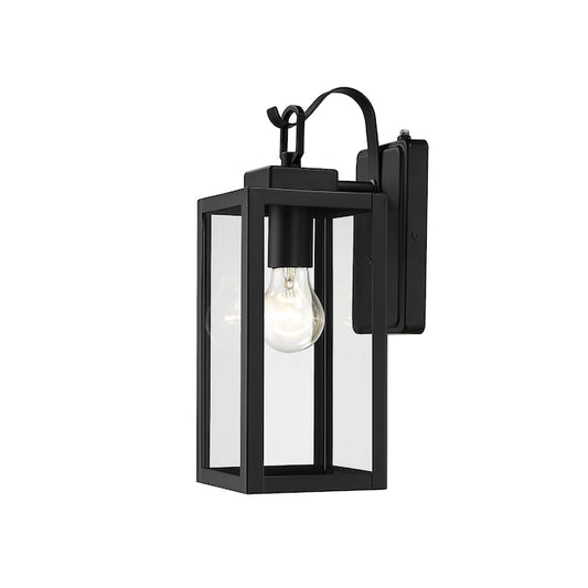 OVE Decors Rye Outdoor Wall Light, 13.84 in., Black, 1-Pack