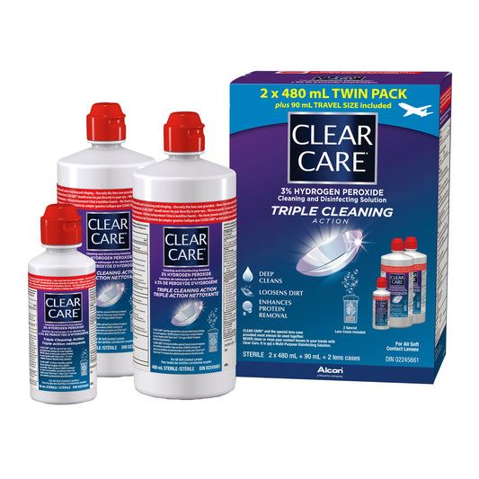 Clear Care cleaning and disinfecting solution 3% HP