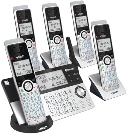 VTech 5-Handset Phone System with Connect to Cell