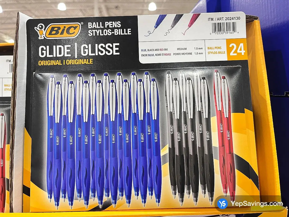 BIC Glide Original Ballpoint Pens, 24-Count