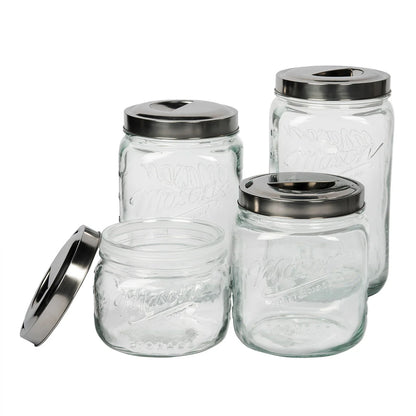Mason Craft & More 4-piece Glass Canister Set
