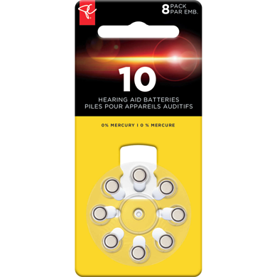 President Choice Hearing Aid Batteries 8 Pack Size 10